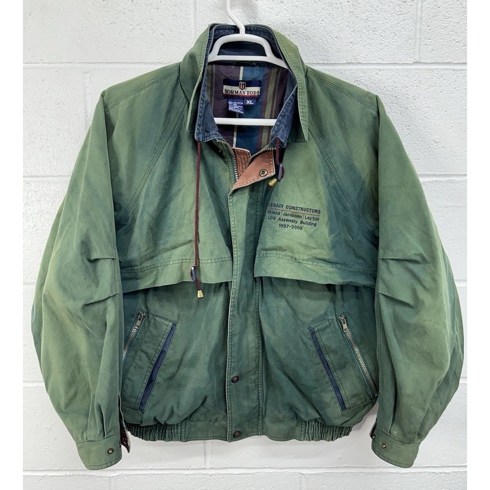 VTG Norman Todd Thrashed Heavily Faded Contriscrion Jacket / Men's Size XL
